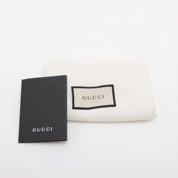 Gucci Dark Blue Leather Shoulder Bag with Gold Accents - Picture 15 of 16